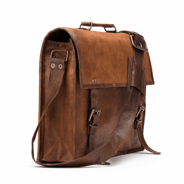 Vintage Leather Bazaar Leather Messenger Goat Hide Laptop Bag Vintage Leather Bazaar Leather Messenger Goat Hide Laptop Bag